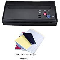 Los mejores  - Ridgeyard Thermal Tattoo Transfer Copier Printer Machine Black with 10 pcs A4 Tattoo Transfer Stencil Paper